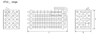 výparník statický Rivacold, VT10180, 10 trubek, 145x175x1800
